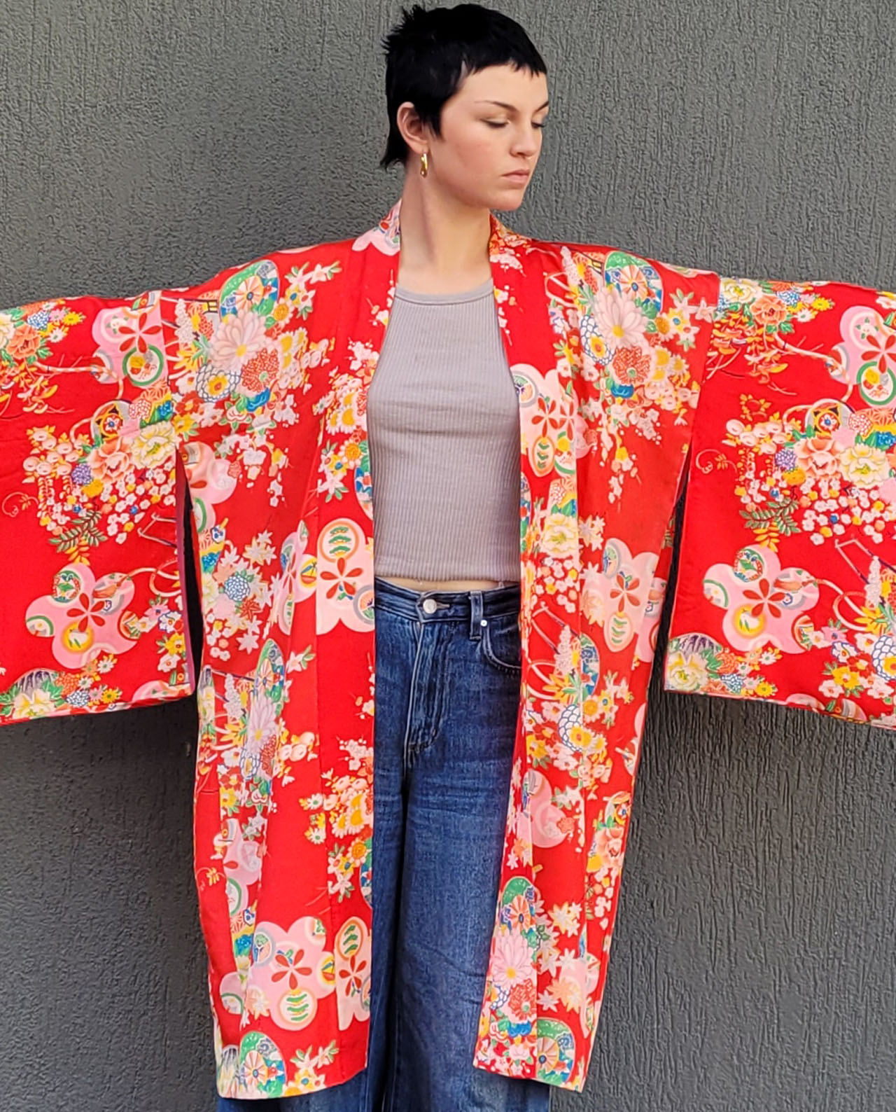 Antique Japanese buy Silk KIMONO jacket haori,Haori,KIMONO Dress,Antique