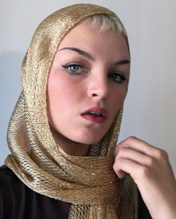 Shimmering Gold Scarf - Image 3