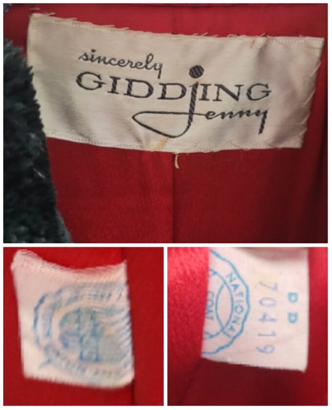 Vintage Red Wool Coat by Jenny Gidding 10-12au - Image 5