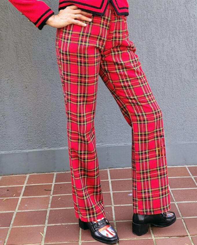 Vintage Tartan Pants by Dangerfield 10-12au