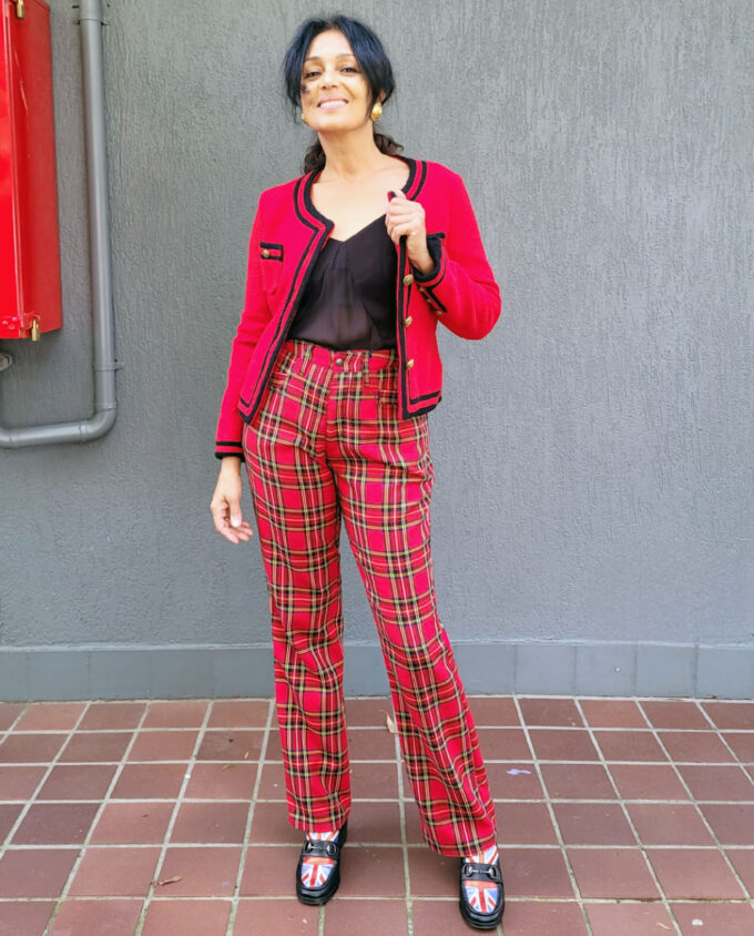 Vintage Tartan Pants by Dangerfield 10-12au - Image 2