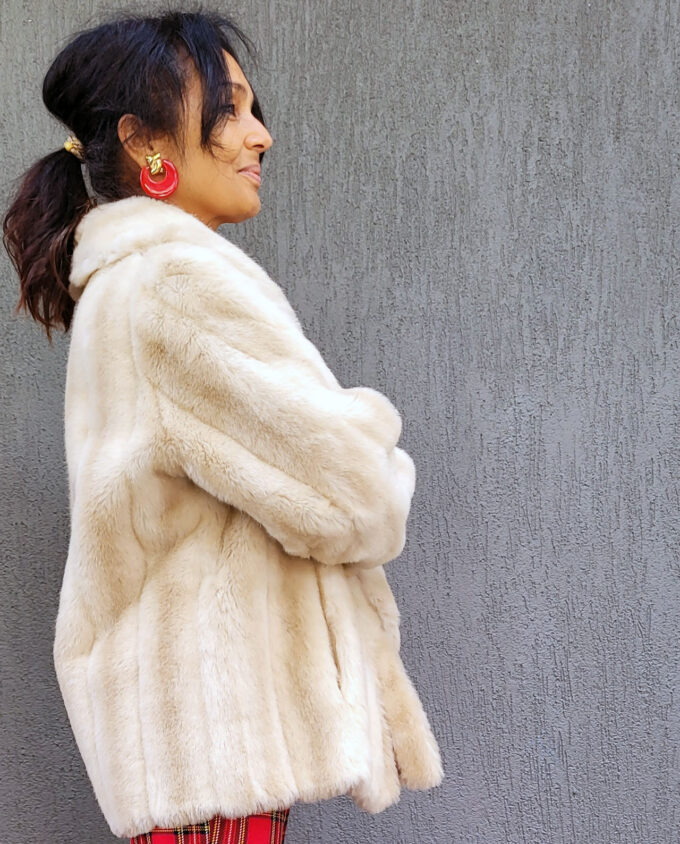 French Vintage Faux Fur by Tissavel 12-14au - Image 4